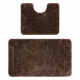 Two-piece bathroom set rug SYNERGY, glamour, non-slip, soft - lurex beige