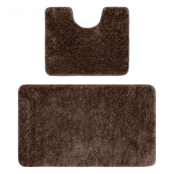  Juego de baño de dos piezas Alfombra SYNERGY, glamour, antideslizante, suave - lurex beige