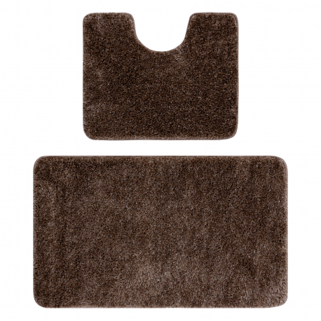 Two-piece bathroom set rug SYNERGY, glamour, non-slip, soft - lurex beige