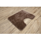  Juego de baño de dos piezas Alfombra SYNERGY, glamour, antideslizante, suave - lurex beige