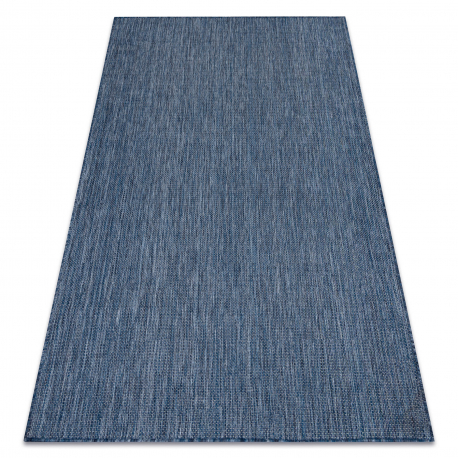 Teppich SISAL SION A5165A Melange flach gewebt dunkelblau