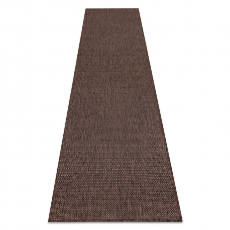 Tapis, tapis de couloir SIZAL SION A5165A Mélange tissé à plat marron