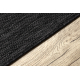 Tapis, tapis de couloir SIZAL SION A5165A Mélange tissé à plat noir