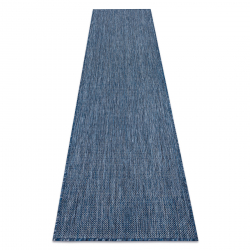 Tapis, tapis de couloir SIZAL SION A5165A Mélange tissé à plat bleu foncé