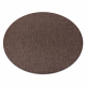 Tapis SIZAL SION cercle A5165A Mélange tissé à plat marron