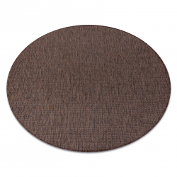 Alfombra sisal SION círculo A5165A Mezcla Tejido plano marrón 