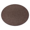 Dywan SZNURKOWY SIZAL SION koło A5165A Melanż płaskie tkanie brązowy