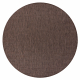 Tapis SIZAL SION cercle A5165A Mélange tissé à plat marron