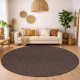 Tapis SIZAL SION cercle A5165A Mélange tissé à plat marron