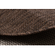 Tapis SIZAL SION cercle A5165A Mélange tissé à plat marron