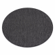 Tapete SIZAL SION círculo A5165A Melange tecido plano preto