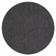 Tapis SIZAL SION cercle A5165A Mélange tissé à plat noir