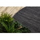 Tapis SIZAL SION cercle A5165A Mélange tissé à plat noir