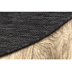 Tapis SIZAL SION cercle A5165A Mélange tissé à plat noir