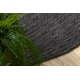 Tapis SIZAL SION cercle A5165A Mélange tissé à plat noir