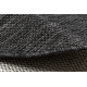 Tapis SIZAL SION cercle A5165A Mélange tissé à plat noir