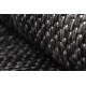 Tapis SIZAL SION cercle A5165A Mélange tissé à plat noir
