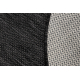 Tapis SIZAL SION cercle A5165A Mélange tissé à plat noir