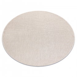 Koberec SISAL SION kruh A5165A Melange ploché tkanie ecru / krém