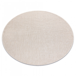 Teppich SISAL SION Kreis A5165A Melange flach gewebt ekrü / Creme