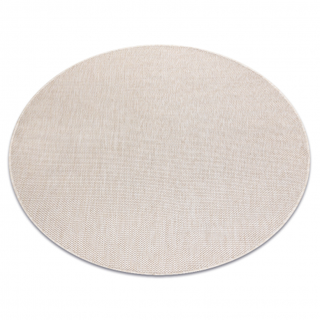 Tapis SIZAL SION cercle A5165A Mélange tissé à plat écru / crème