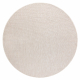 Tapis SIZAL SION cercle A5165A Mélange tissé à plat écru / crème