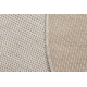 Tapis SIZAL SION cercle A5165A Mélange tissé à plat écru / crème