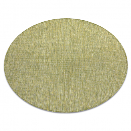 Tapis SIZAL SION cercle A5165A Mélange tissé à plat vert