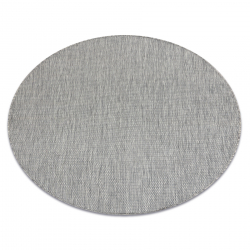 Matta SISAL SION cirkel A5165A Melange Platt vävd grå