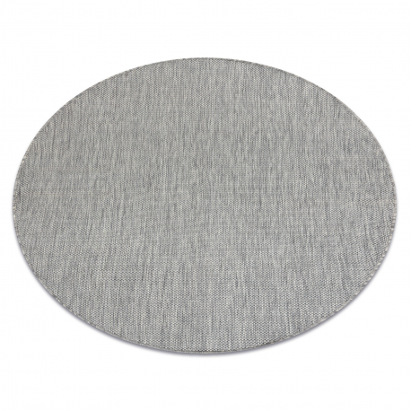 Tapis SIZAL SION cercle A5165A Mélange tissé à plat gris