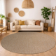 Tapis SIZAL SION cercle A5165A Mélange tissé à plat naturel
