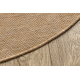 Tapis SIZAL SION cercle A5165A Mélange tissé à plat naturel