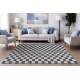 Tappeto AURA EB112 grigio - Scacchiera, strutturale, moderno