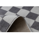Tappeto AURA EB112 grigio - Scacchiera, strutturale, moderno