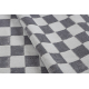 Alfombra AURA EB112 gris - Tablero de ajedrez, estructural, moderna