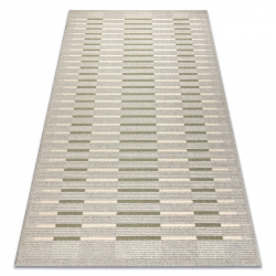 FLUX 461.124.SA400 wollen tapijt OSTA - Geometrisch, structureel, loft grijs / groen