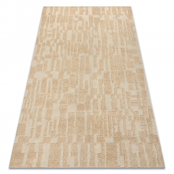 Vlnený koberec FLUX 461.133.SA132 OSTA - Geometrický, štrukturálny, loft krémová / béžová