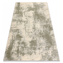 FLUX 461.138.SA400 μάλλινο χαλί OSTA - Αφαίρεση, δομικό, loft πράσινο / μπεζ 
