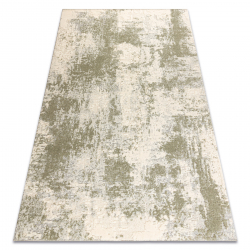 FLUX 461.138.SA990 uldtæppe OSTA - Abstraktion, strukturel, loft grøn / beige
