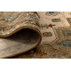 Tapis en laine OMEGA ABBAS Vintage, rosette chameau marron 