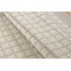 Tappeto in lana TEXTURA 488.09.LA110 OSTA - Piazze, cornice geometrica strutturale grigio / beige