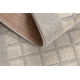 Tappeto in lana TEXTURA 488.09.LA110 OSTA - Piazze, cornice geometrica strutturale grigio / beige
