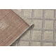Covor de lana TEXTURA 488.09.LA110 OSTA - Pătrat, ramă geometrică structural gri / bej