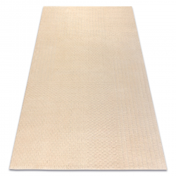 Gyapjúszőnyeg TEXTURA 488.13.LA100 OSTA - Lines, geometrikus szerkezeti krém
