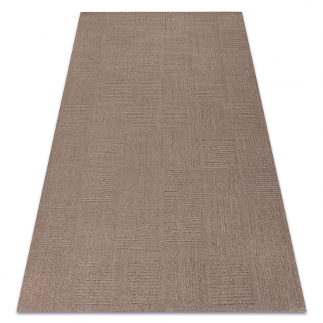 Vilnonis kilimas TEXTURA 488.20.LA600 OSTA - Linijos geometrinis, struktūrinis ruda