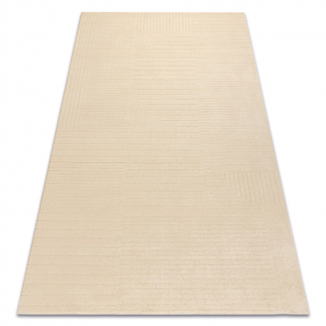 Vilnonis kilimas TEXTURA 488.16.LA100 OSTA - Linijos geometrinis, struktūrinis krem