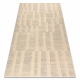 Vlnený koberec TEXTURA 488.17.LA101 OSTA - Geometrický rám štrukturálny šedá / krémový