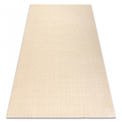 Vlněný koberec TEXTURA 488.02.LA100 OSTA - Linky, geometrický strukturální krémový