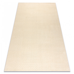 Vlněný koberec TEXTURA 488.21.LA100 OSTA - Linky, geometrický strukturální krémový