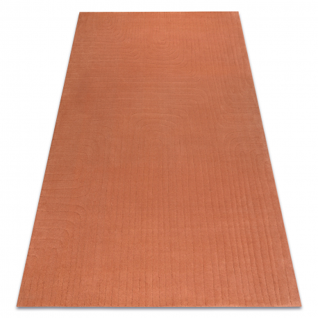 Ullmatta TEXTURA 488.05.LA000 OSTA - Linjer, geometrisk ram strukturell terrakotta